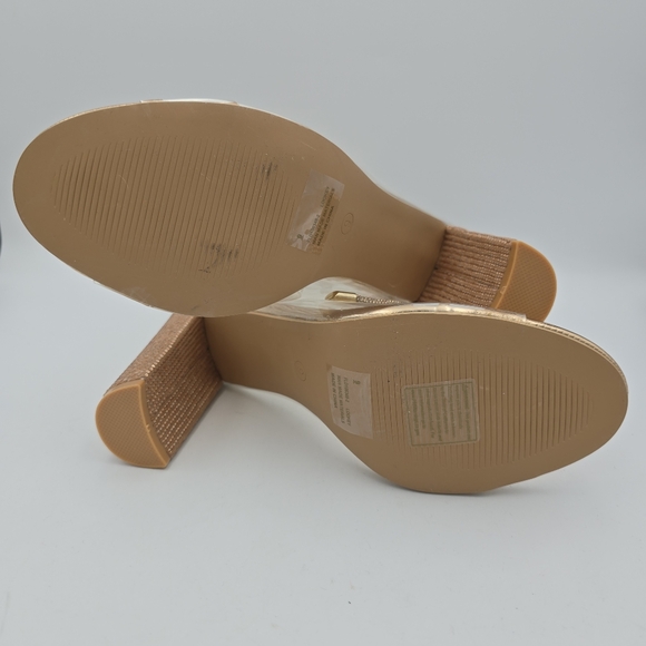 NWOT Cape Robbin Lookey Rose Gold Clear See-through Transparent Heeled Booties - Picture 14 of 16